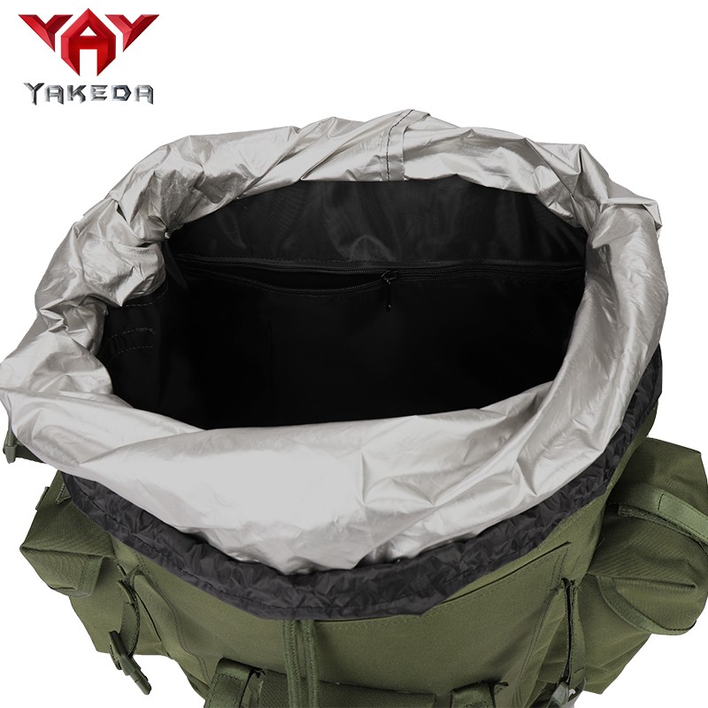 YAKEDA Large Combat Field Pack Wandern Camping Outdoor strapazierfähige taktische Rucksacktasche mit Außenrahmen aus Metalleisen
