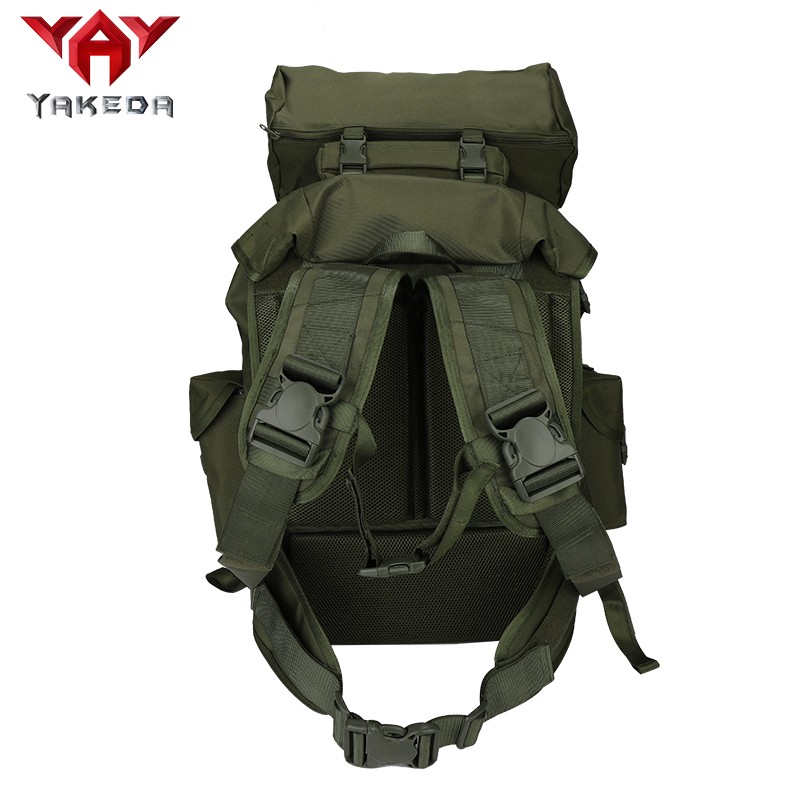 YAKEDA Large Combat Field Pack Wandern Camping Outdoor strapazierfähige taktische Rucksacktasche mit Außenrahmen aus Metalleisen