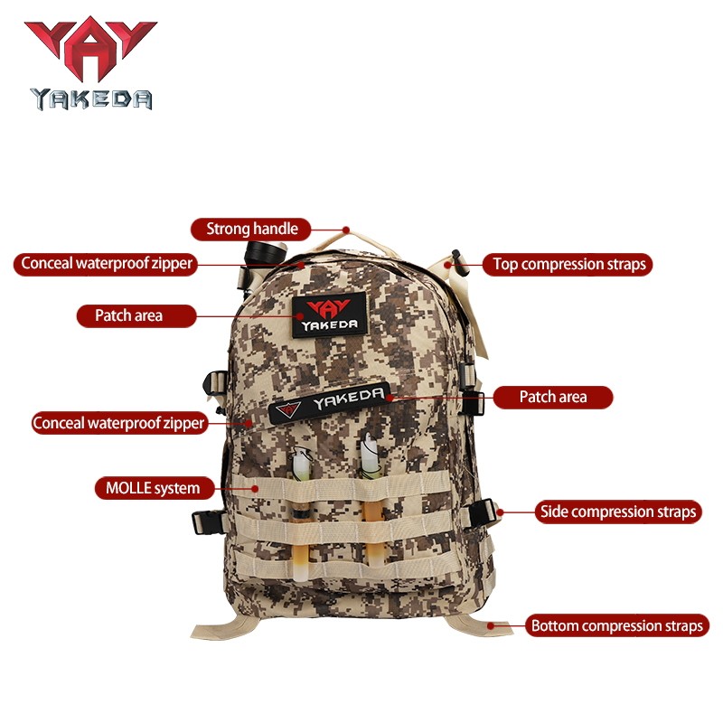 Yakeda New Style Rucksack Daypack Hochleistungs-Outdoor-wasserdichte Reise-Jagd-Campingtaschen