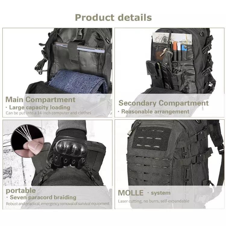 YAKEDA Hochwertiger taktischer Rucksack der Armee, taktische Ausrüstung, Modetasche, multifunktionaler taktischer Ausrüstungsrucksack