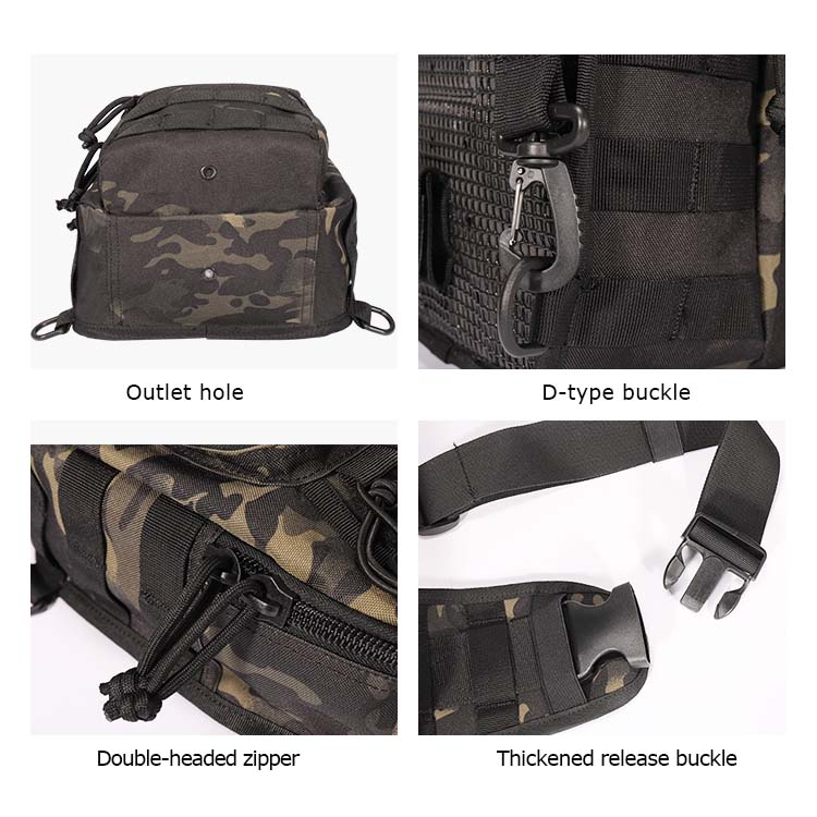 Maßgeschneiderte taktische Outdoor-Schultertasche mit bequemen Molle-Reisetaschen